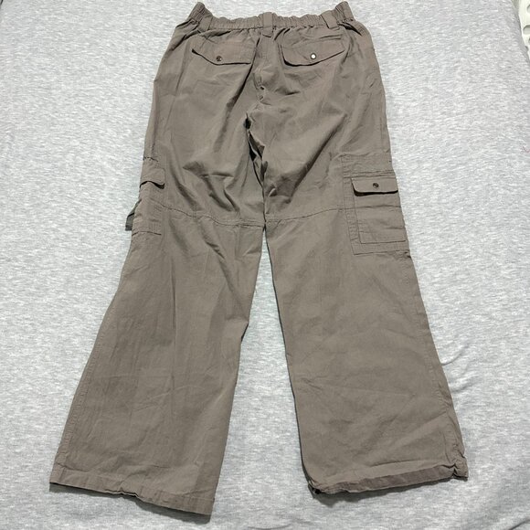 Harper and Ivy Cargo Pants Womens Large Gray Wide Leg Modern Chic Utility - Picture 13 of 14